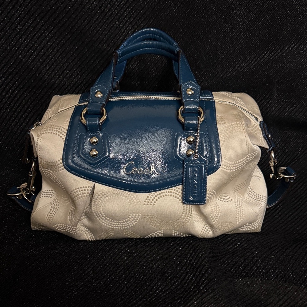 Coach Ashley Dotted OP Art F20027 Satchel / Shoulder Bag